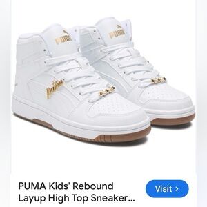 PUMA REBOUND Layup high -top Sneakers White and Gold High-Top Sneakers
SIZE 3.5C